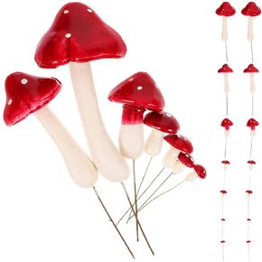 Abaodam 33 Pcs Fake Flowers Artificial Mushroom for DIY Crafting Artificial Mushroom for DIY Crafts Simulation Mushroom False Mushroom DIY Fake Mushroom Faux Mushroom Foam Props Mini