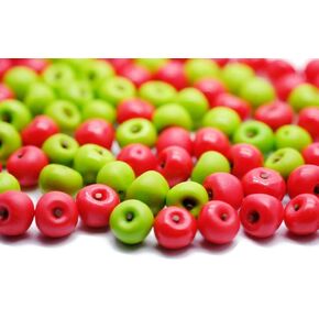 Mixed 20 PCS Mini Artificial Apple Fake Fruit Simulation Size 1.0x1.0 in Home K itchen Party Décor (Green and Red) No.9