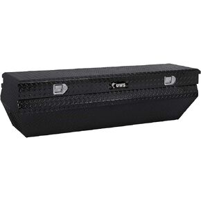 UWS EC20322 55-Inch Gloss Black Heavy-Wall Aluminum Wedge Angled Truck Storage Box, RigidCore Lid