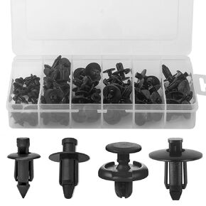 80Pcs M6 M7 M8 Motorcycle Fairing Bodywork Bolt Push Pry Rivets Pin Clip Retainer Fastener Nylon Push Rivet Pins for Polaris Sportsman 450 500 550 570