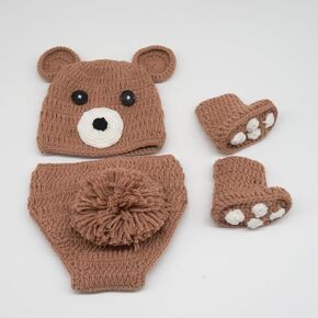 Zeroest Newborn Photography Props Baby Boy Girl Photo Shoot Outfits Handmade Animal Costume Crochet Knit Infant Picture Prop