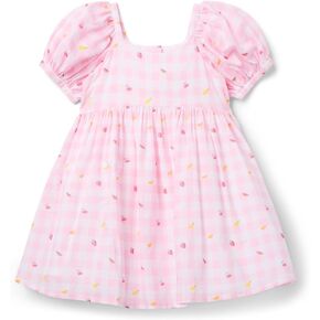 Janie and Jack Girls Pink Gingham Dress (Toddler/Little Big Kid)