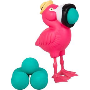 Hog Wild Flamingo Popper Toy - Shoot Foam Balls Up to 20 Feet - 6 Balls Included - Age 4+