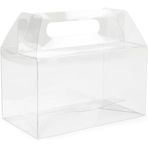 ClearBags Clear Gable Handle Box | 25 Count | Size: 7" x 4" x 4" | Secure Closure, Gift Box for Wedding Favors, Party Gifts, Food Packaging, Cupcakes