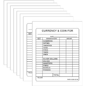 2000 Pcs Currency and Coin Record Forms 5.5 x 4.25 Inch Paper Currency & Coin Counting Record Sheets Bank Deposit Forms for Fundraiser Church or Christian College Universities