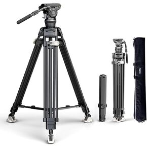 SmallRig AD-120 FreeBlazer Counterbalance Carbon Fiber Video Tripod Kit, 77" Video Tripod with 6-Step Counterbalance, Adjust Step-Less Damping on Pan/Tilt, Dual-Mode QR Plate, Max Load 17.6lbs-4463