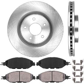 Callahan Front Brake Disc Rotors and Ceramic Brake Pads + Hardware Brake Kit For 2014-2019 QX60 | 2015-2022 Murano | 2013-2019 Pathfinder