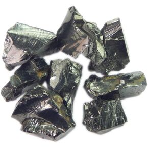 Natural Free Size Rough Elite Shungite Stones for Chakra Balancing and Jewelry Making. (10 Grams Approx)