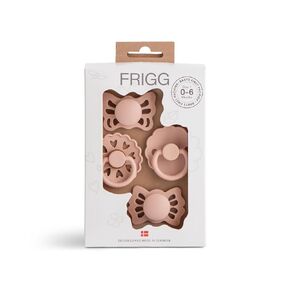 FRIGG ​​Baby's First Pacifier​ - Moonlight Sailing 4-Pack | Made in Denmark | BPA-Free (Powder Blue, 0-6 Months)