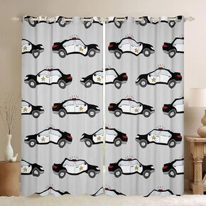 Farm Truck Blackout Curtains for Kids Boys Girls Red Watercolor Tractor Curtains Farmhouse Animal Curtains & Drapes Cartoon Horse Pig Living Room Curtains Chicken Rabbit Sheep Window Curtains