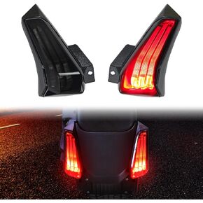 Tail Light for Ryker 600 900, LED Smoked Black Taillight Brake Light Compatible with Can-Am Ryker 600 900 & Ryker Rally 2019-2023 Accessories Replace #710005284, 710005285 (2PCS)