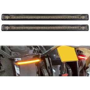 HDBUBALUS Motorcycle Saddlebag Tail Light Sequential Turn Signal LED Running Brake Lamp Fit for Harley Touring Street Gilde Road Gilde Road King Electra Glide Ultra Limited 2008-2013 Smoke
