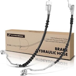 A-Premium Front Driver and Passenger Brake Hydraulic Hose Compatible with Jeep Models - Wrangler 1990 1991 1992 1993 1994 1995 - Replace# 52008779AC,Pack of 2