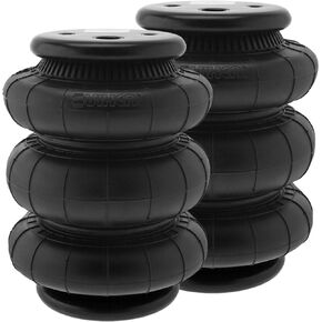 Vixen Air 1/2" NPT Single Air Port Triple Bellow Suspension Air Spring/Air Bag Dual Pack VXD2600TDP