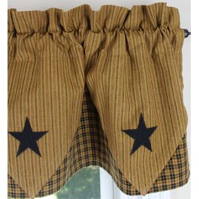 ستارة قصيرة مبطنة من القطن مقاس 72 × 15.5 بوصة من Primitive Home Decors، باللون الأسود in Kuwait