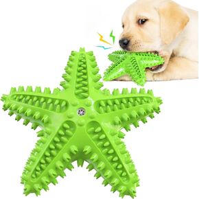 lifein Dog Chew Toy - 2 Pack Squeaky Toothbrush Durable Rubber Dog Toys for Teeth Cleaning, Tough Dog Toys for Aggressive Chewers Puppy/Medium/Large Dog Breeds Dental Care