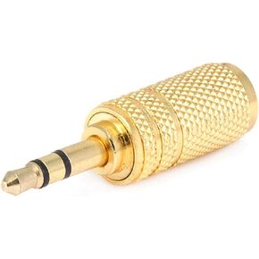 Monoprice 107160 3.5mm Stereo Plug to 3.5mm Mono Jack Adaptor, Gold Plated
