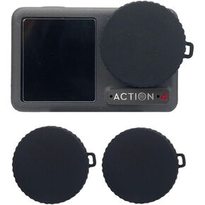 2PCS Silicone Protective Lens Guards Cap Dust-Proof Protector Lid Cover for DJI OSMO Action 4/ Action 3 Sports Camera Accessories