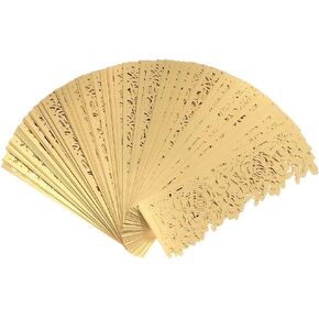 100 Pcs Disposable Rose Tissue Ring Napkin Holder, Reflective Gold Napkin Ring, Disposable Rose Napkin Ring, Used for Table Decoration, Wedding, Party Table Decoration, Gold
