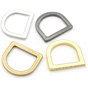 Craftmemore 3/4 "أو 1" شقة D-خواتم محفظة حلقة معدنية مسطحة D-حلقة النتائج لحقيبة حزام حزام حزام حزمة من 10 PTDH
