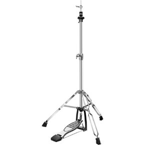 Kuyal Foldable Portable Hi-Hat Stand,Pedal Control Style Drum Hi-Hat Cymbal Stand with Pedal Silver & Black (Hi-Hat Stand)