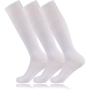 Long baseball Soccer Socks, High Elastic Grippy Tough Colorfull for Men Women 3/6/10 Pairs