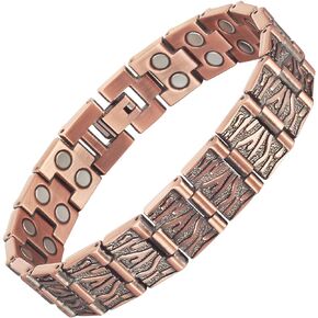 Copper Bracelets for Women Men for Arthritis and Joint, Magnetic Therapy Bracelet for Carpal Tunnel, Adjustable Jewelry Gift