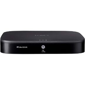 Lorex D841A82B Series 8 Channel 4K HD 2TB Analog HD Security System DVR with Advanced Motion Detection Technology and Smart Home Voice Control, Black