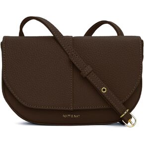 حقائب يد نباتية من Matt & Nat، حقيبة Buda Crossbody، بلون الشوكولاتة (بني) - حقائب وحقائب مصممة، لم يتم الإساءة إلى الحيوانات لتصنيعها، ولم يتم الإساءة إلى الحيوانات في تصنيعها، وإعادة التدوير in Kuwait