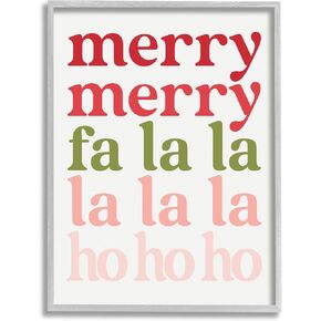Stupell Industries Festive Holiday Words Typography Minimal Design, Design by Erica Billups