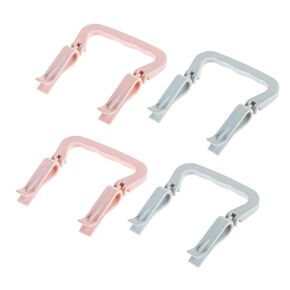 4 Pack Trash Can Clips with Handle Non-Slip Garbage Can Bags Edge Holder Pins for Waste Bucket Dustbin Rubbish Junk Basket Home Kitchen Office