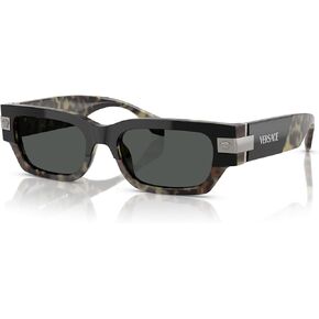 Versace Man Sunglasses Black Frame, Dark Grey Lenses, 53MM