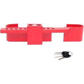 Heavy Duty Steel Cargo Door Lock/Standard Shipping Container Lock with 4 Keys Adjustment Range: 12-1/2" - 18-7/8" Coated with red Color（Keyed Differently）