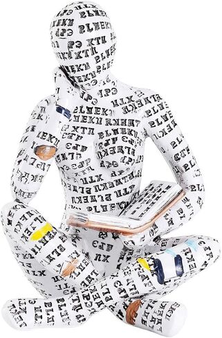 Modern Reading Woman Figurine - Home Decor Pulp Thinker Statue, Bookworms Abstract Sculpture Decoration for Home, Office, Living Room (B) in Saudi Arabia