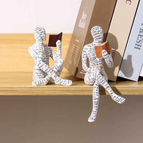 Modern Reading Woman Figurine - Home Decor Pulp Thinker Statue, Bookworms Abstract Sculpture Decoration for Home, Office, Living Room (B) in Saudi Arabia