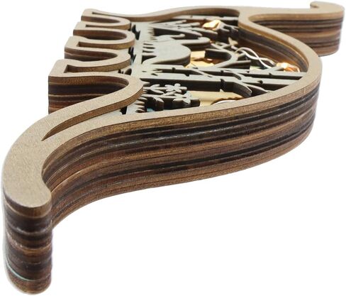 Dinosaurs Wooden Animal Statue Decor, Dinosaurs 3D Cute Design for Home, Office Farmhouse Wall Decoration, Wooden Animal Decor Ideal Gift for Little Boys & Girls (Dinosaurs+Light) in Kuwait