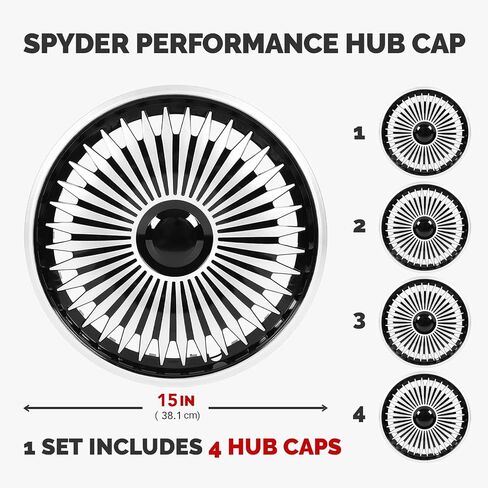 Car Steering Wheel Cover, 4 Pcs Wheel Rim Skin Cover Hub Silver Universal 15 in Wheel Covers Hub Caps for 500 and Most Cars in Saudi Arabia