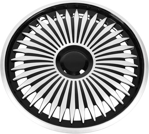 Car Steering Wheel Cover, 4 Pcs Wheel Rim Skin Cover Hub Silver Universal 15 in Wheel Covers Hub Caps for 500 and Most Cars in Saudi Arabia