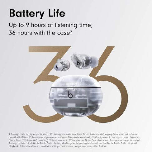Beats Studio Buds + True Wireless Noise Cancelling Earbuds - Transparent (Renewed) in Saudi Arabia