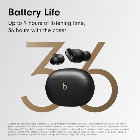 Beats Studio Buds + سماعات أذن لاسلكية بخاصية إلغاء الضوضاء - شفافة (متجددة) in Kuwait