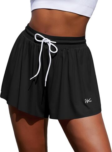 Womens Flowy Athletic Shorts Workout Running Butterfly Shorts Gym Yoga Comfy Summer Cute Shorts with Inner Pockets in Saudi Arabia