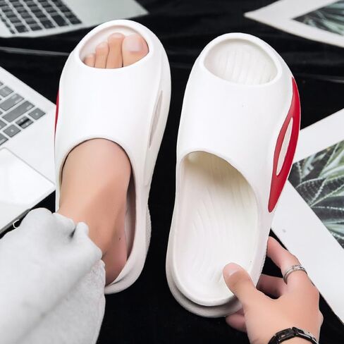 Cloud Slippers for Men Pillow House Slippers Shower Shoes Indoor Slides Sandals Non Slip Thick Sole Quick Drying Slides Comfy Beach Open Toe Slide Sandals in Saudi Arabia