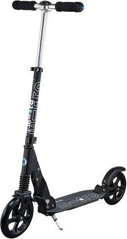 لوح كيك صغير - سكوتر معلق - سكوتر صغير ذو عجلتين، قابل للطي للحمل، بتصميم سويسري للمراهقين والبالغين بعجلات كبيرة ونظام تعليق حاصل على براءة اختراع للأعمار من 13 عامًا فما فوق (أسود) in Kuwait