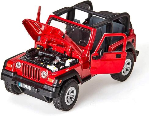 Siku 4870, Jeep Wrangler Off-Road Vehicle, 1:32, Metal/Plastic, Red, Ackermann Steering in Saudi Arabia