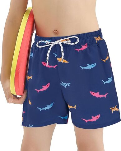American Trend Boys Swim Trunks with Compression Liner Swim Shorts Quick Dry Swimsuit Swimwear Bathing Suit Kids Youth Short in Saudi Arabia