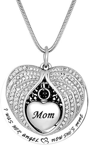 Tree of Life Urn Necklace -Angel Wing Diamond Cremation Jewelry Keepsake Memorial Pendant in Saudi Arabia