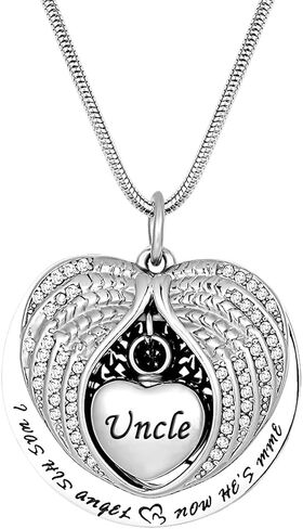 Tree of Life Urn Necklace -Angel Wing Diamond Cremation Jewelry Keepsake Memorial Pendant in Saudi Arabia
