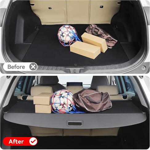غطاء البضائع لعام 2020-2024 ملحقات Ford Escape غطاء صندوق السيارة القابل للسحب، درع الأمان، شاشة خصوصية الأمتعة لسيارة Ford Escape (قماش) in Kuwait