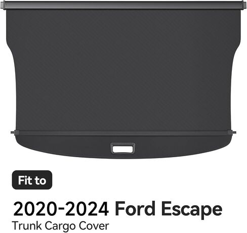 غطاء البضائع لعام 2020-2024 ملحقات Ford Escape غطاء صندوق السيارة القابل للسحب، درع الأمان، شاشة خصوصية الأمتعة لسيارة Ford Escape (قماش) in Kuwait