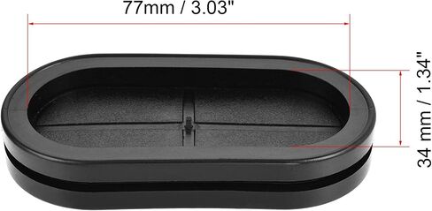 uxcell Rubber Grommet Oval Double-Sided Mount Size 83 x 40 mm for Wire Protection 10pcs in Saudi Arabia